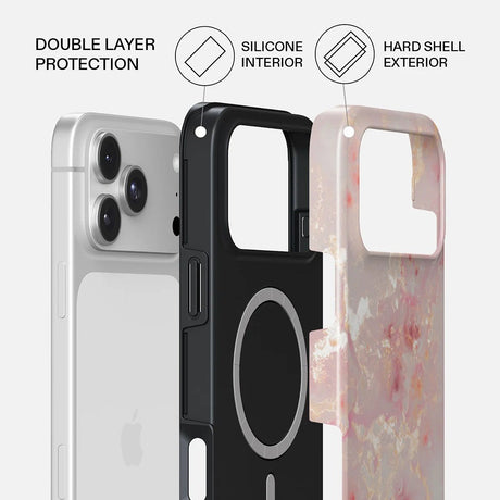Burga iPhone 18 Pro Deksel Tough MagSafe Golden Coral