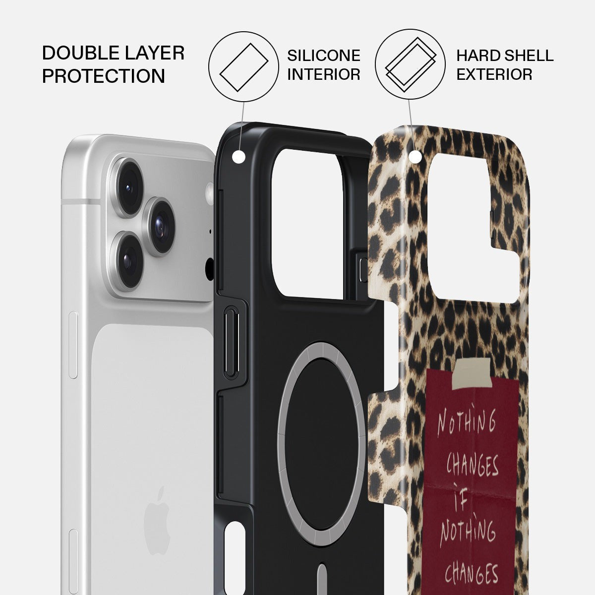 Burga iPhone 18 Pro Deksel Tough MagSafe Nothing Changes