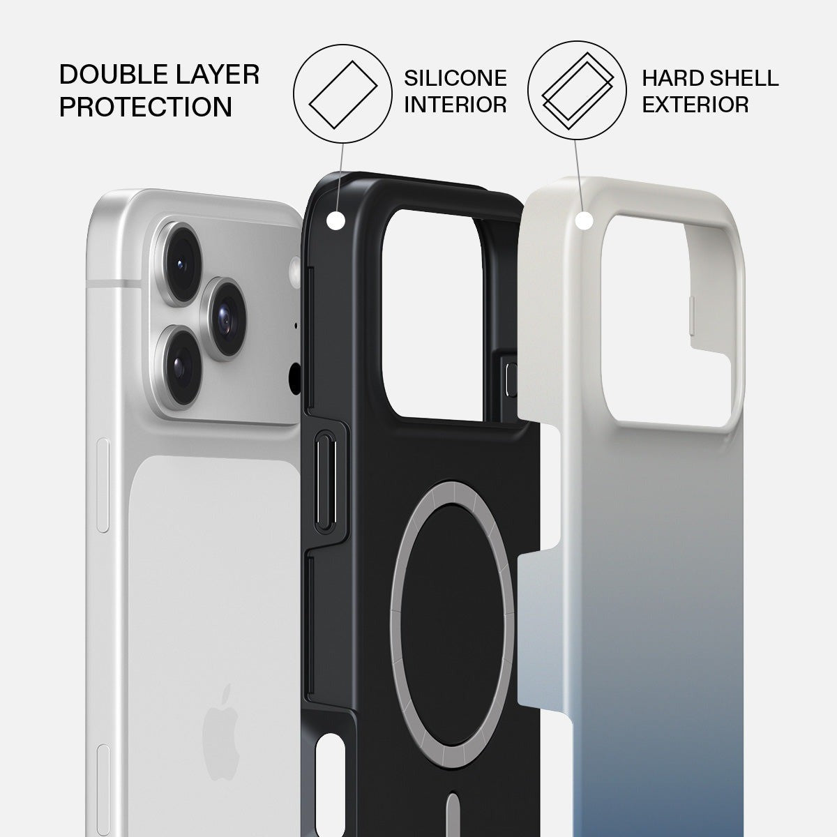 Burga iPhone 18 Pro Deksel Tough MagSafe Zero Gravity