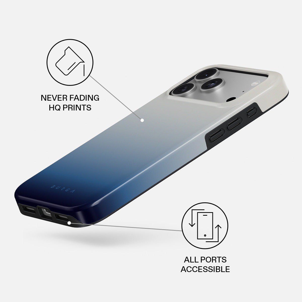 Burga iPhone 18 Pro Deksel Tough MagSafe Zero Gravity