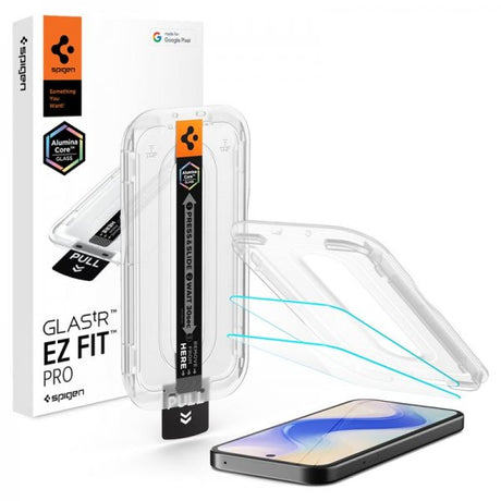 Spigen Google Pixel 10a Skjermbeskytter GLAS.tR EZ Fit Pro 2-pakning