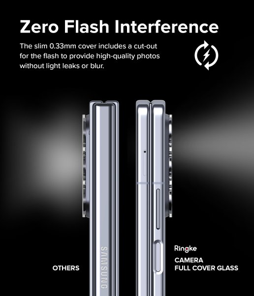 Ringke Samsung Galaxy Z Fold 5 Kamerabeskytter Camera Protector Glass 2-pakning