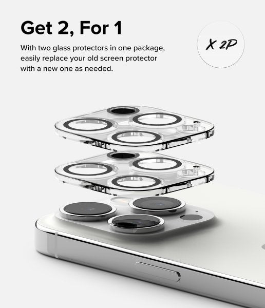 Ringke iPhone 15 Pro Max Kamerabeskytter Camera Protector Glass 2-pakning