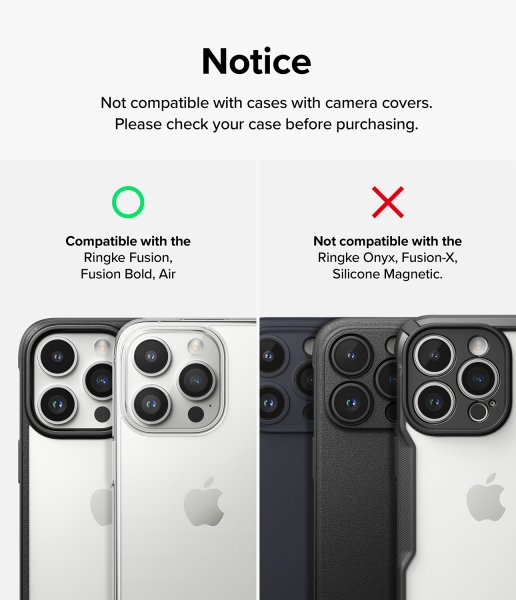 Ringke iPhone 15 Pro Max Kamerabeskytter Camera Protector Glass 2-pakning