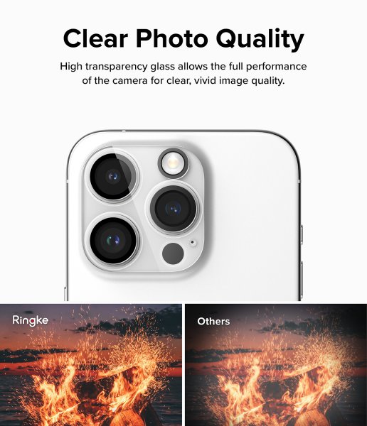 Ringke iPhone 15 Pro Kamerabeskytter Camera Protector Glass 2-pakning
