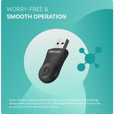 Ottocast Mini Trådløs Apple CarPlay/Android Auto Adapter