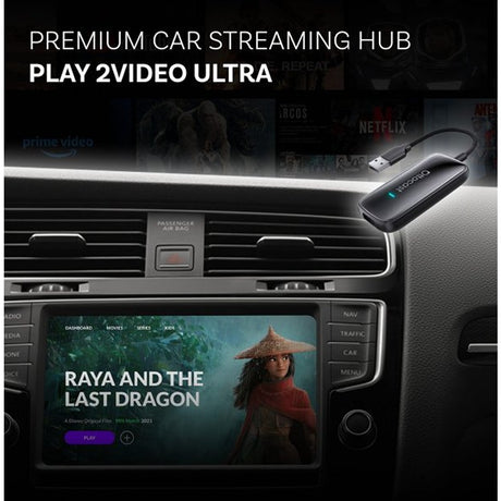 Ottocast Play2Video Ultra Trådløs CarPlay/Android Auto Adapter Alt-i-1