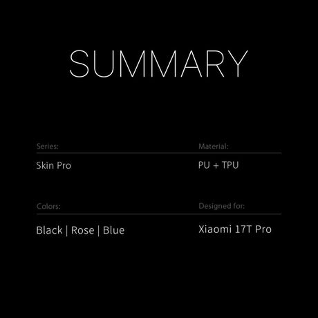 Dux Ducis Xiaomi 17T Pro Etui Skin Pro Series Svart