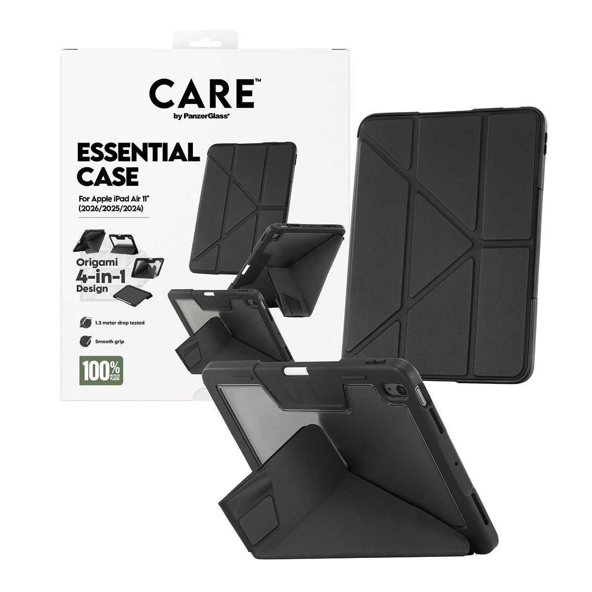 CARE by PanzerGlass iPad Air 11 (M2/M3/M4) Etui Essential Case Svart