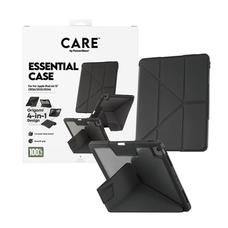 CARE by PanzerGlass iPad Air 13 (M2/M3/M4) Etui Essential Case Svart