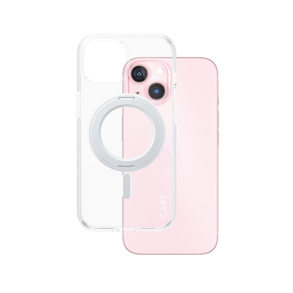 CARE by PanzerGlass iPhone 15 Deksel Kickstand MagSafe Klar
