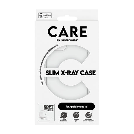 CARE by PanzerGlass iPhone 15 Deksel X-Ray Klar