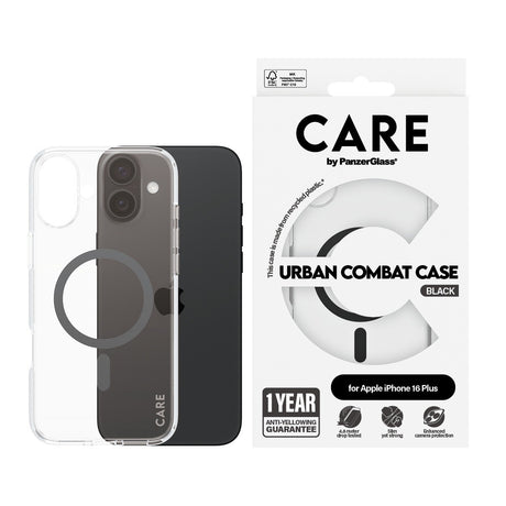 CARE by PanzerGlass iPhone 16 Plus Deksel Urban Combat MagSafe Svart