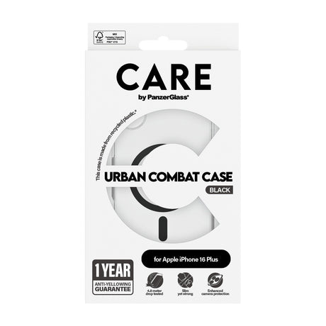 CARE by PanzerGlass iPhone 16 Plus Deksel Urban Combat MagSafe Svart