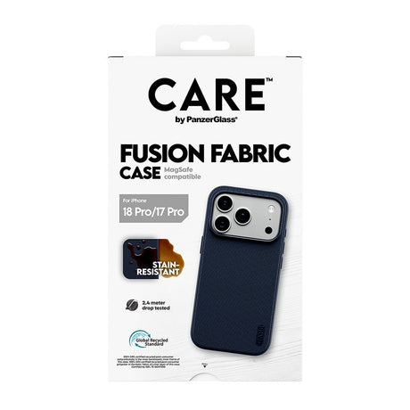 CARE by PanzerGlass iPhone 17 Pro/iPhone 18 Pro Deksel Fusion Fabric MagSafe Blå