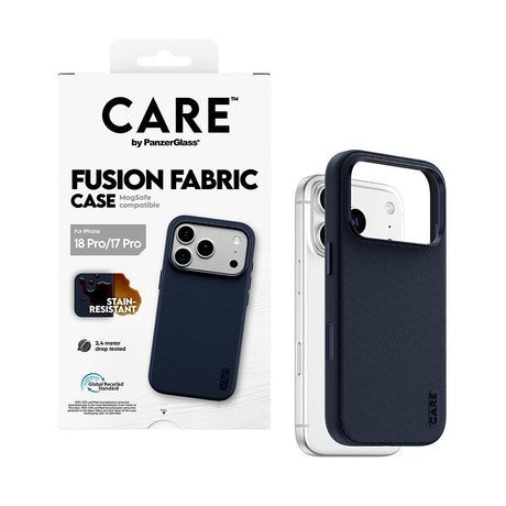 CARE by PanzerGlass iPhone 17 Pro/iPhone 18 Pro Deksel Fusion Fabric MagSafe Blå