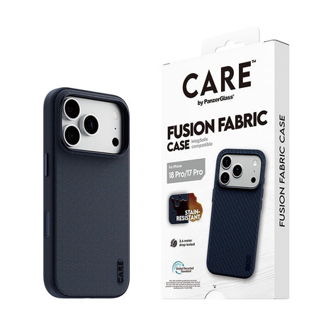CARE by PanzerGlass iPhone 17 Pro/iPhone 18 Pro Deksel Fusion Fabric MagSafe Blå