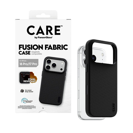 CARE by PanzerGlass iPhone 17 Pro/iPhone 18 Pro Deksel Fusion Fabric MagSafe Svart