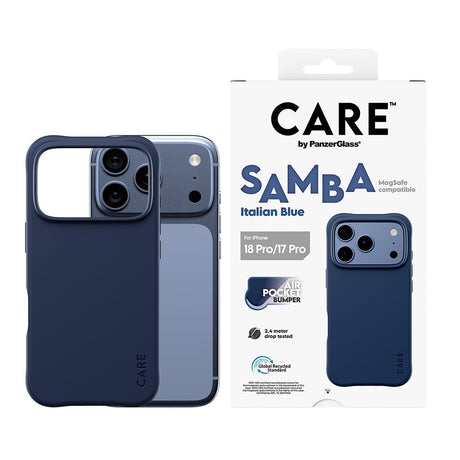 CARE by PanzerGlass iPhone 17 Pro/iPhone 18 Pro Deksel Samba MagSafe Italiensk blå