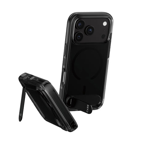 CARE by PanzerGlass iPhone 17 Pro/iPhone 18 Pro Deksel Smokey Kickstand MagSafe Svart
