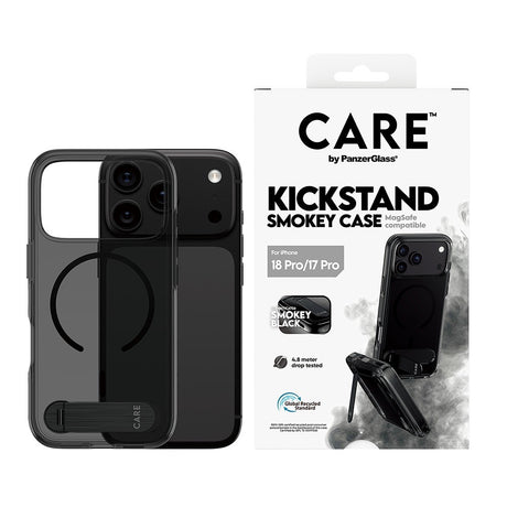 CARE by PanzerGlass iPhone 17 Pro/iPhone 18 Pro Deksel Smokey Kickstand MagSafe Svart