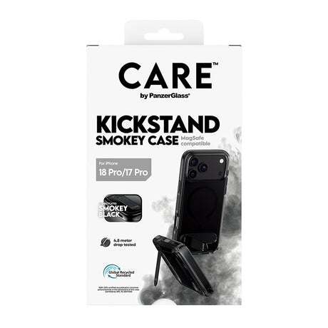 CARE by PanzerGlass iPhone 17 Pro/iPhone 18 Pro Deksel Smokey Kickstand MagSafe Svart