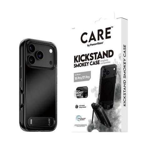 CARE by PanzerGlass iPhone 17 Pro/iPhone 18 Pro Deksel Smokey Kickstand MagSafe Svart