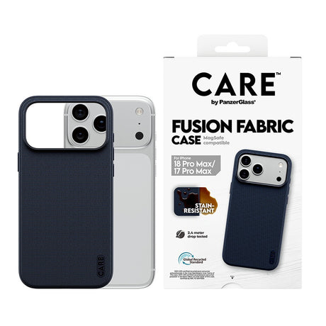 CARE by PanzerGlass iPhone 17 Pro Max/iPhone 18 Pro Max Deksel Fusion Fabric MagSafe Blå