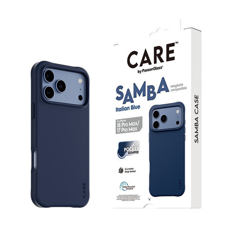 CARE by PanzerGlass iPhone 17 Pro Max/iPhone 18 Pro Max Deksel Samba MagSafe Italian Blue