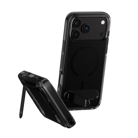 CARE by PanzerGlass iPhone 17 Pro Max/iPhone 18 Pro Max Deksel Smokey Kickstand MagSafe Svart
