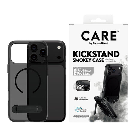 CARE by PanzerGlass iPhone 17 Pro Max/iPhone 18 Pro Max Deksel Smokey Kickstand MagSafe Svart