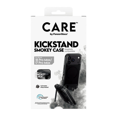 CARE by PanzerGlass iPhone 17 Pro Max/iPhone 18 Pro Max Deksel Smokey Kickstand MagSafe Svart
