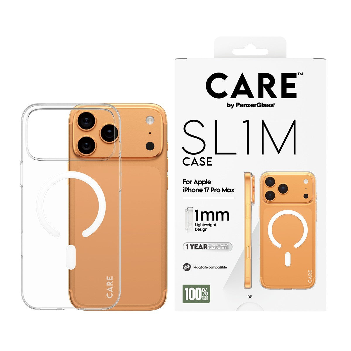 CARE by PanzerGlass iPhone 17 Pro Max Deksel SL1M MagSafe Klar