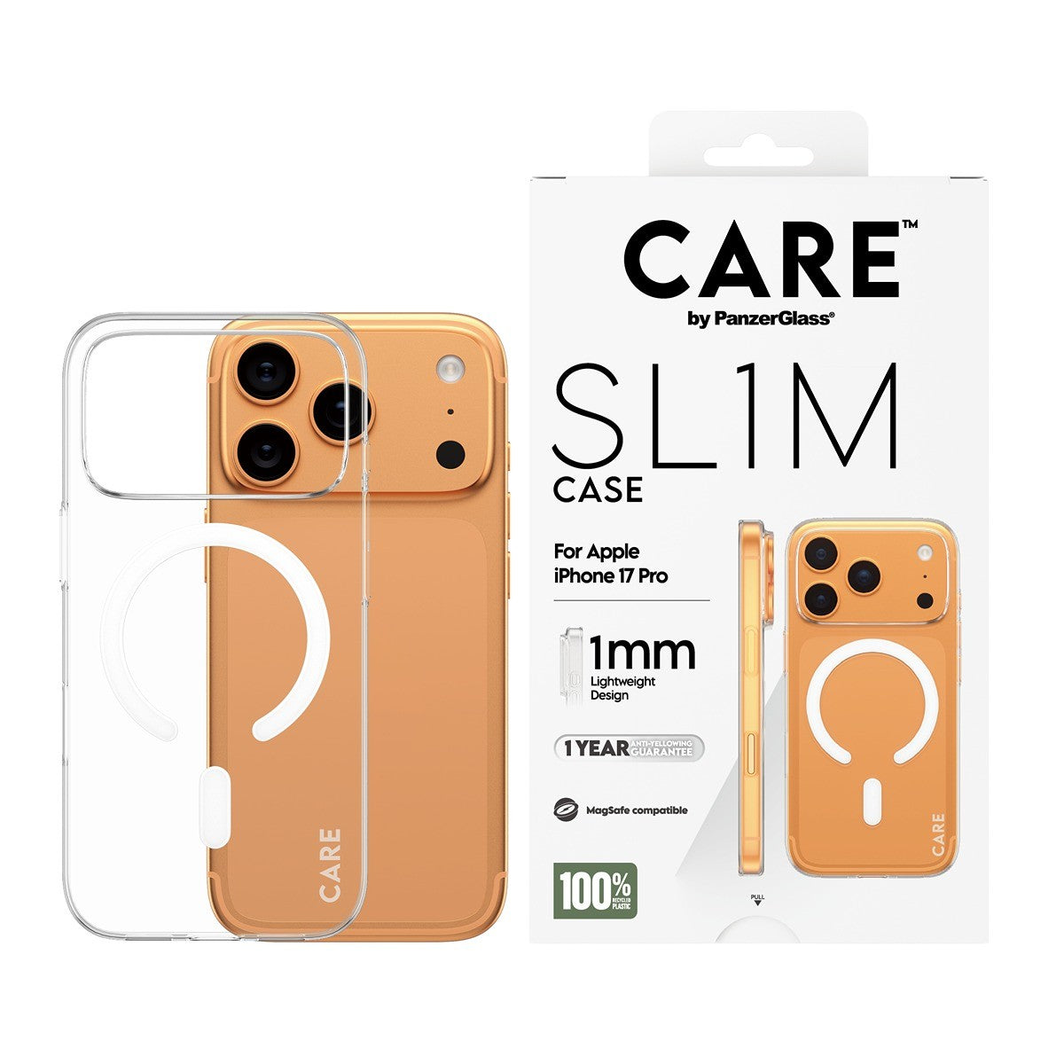 CARE by PanzerGlass iPhone 17 Pro Deksel SL1M MagSafe Klar
