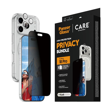 CARE by PanzerGlass iPhone 18 Pro 3-i-1 Explorer Bundle Privacy