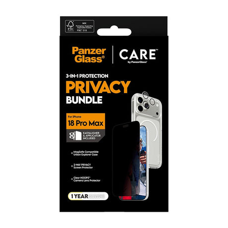 CARE by PanzerGlass iPhone 18 Pro Max 3-i-1 Explorer Bundle Privacy
