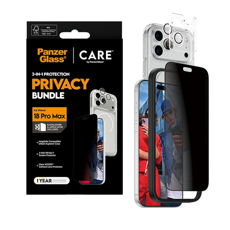CARE by PanzerGlass iPhone 18 Pro Max 3-i-1 Explorer Bundle Privacy