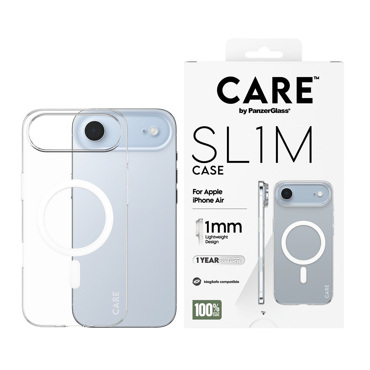 CARE by PanzerGlass iPhone Air Deksel SL1M MagSafe Klar