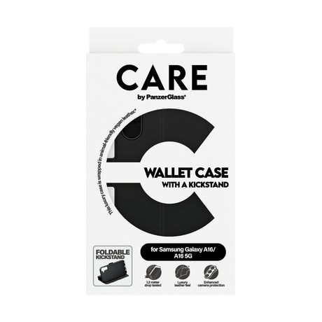CARE by PanzerGlass Samsung Galaxy A16 Etui Wallet Kickstand Svart