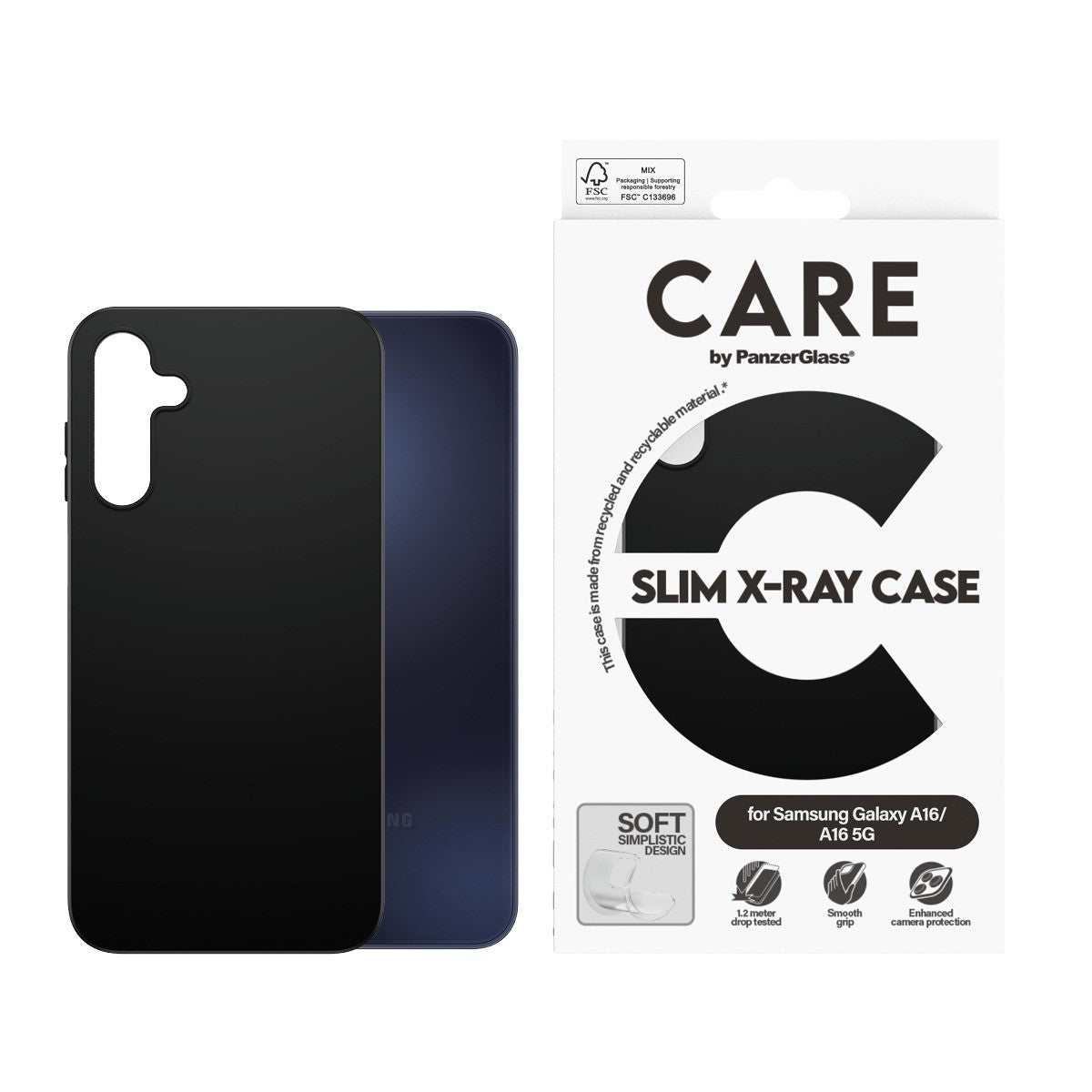 CARE by PanzerGlass Samsung Galaxy A16 Deksel Fashionable Svart
