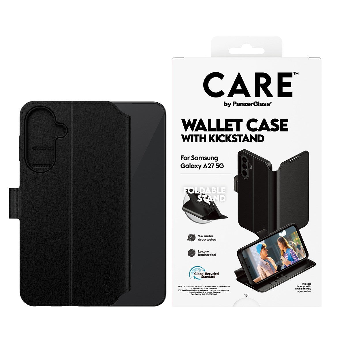 CARE by PanzerGlass Samsung Galaxy A27 Etui Wallet Kickstand Svart