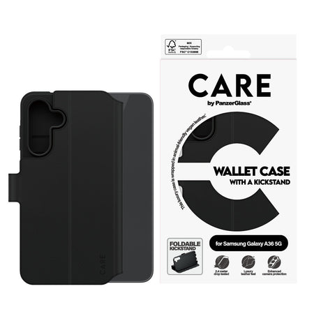 CARE by PanzerGlass Samsung Galaxy A36 Etui Wallet Kickstand Svart