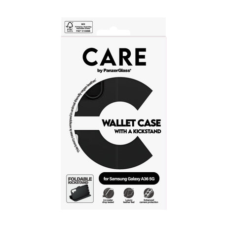 CARE by PanzerGlass Samsung Galaxy A36 Etui Wallet Kickstand Svart