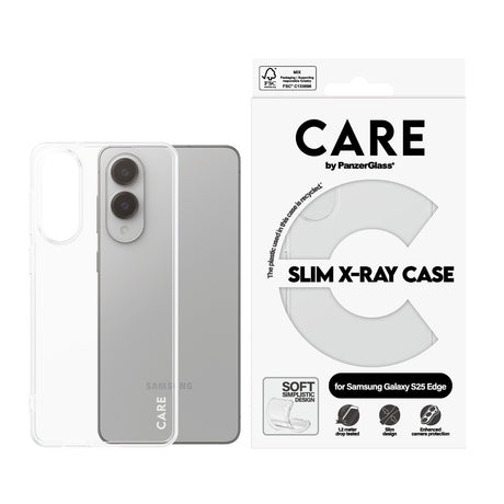 CARE by PanzerGlass Samsung Galaxy S25 Edge Deksel X-Ray Klar