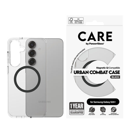 CARE by PanzerGlass Samsung Galaxy S25 Plus Deksel Urban Combat MagSafe Svart