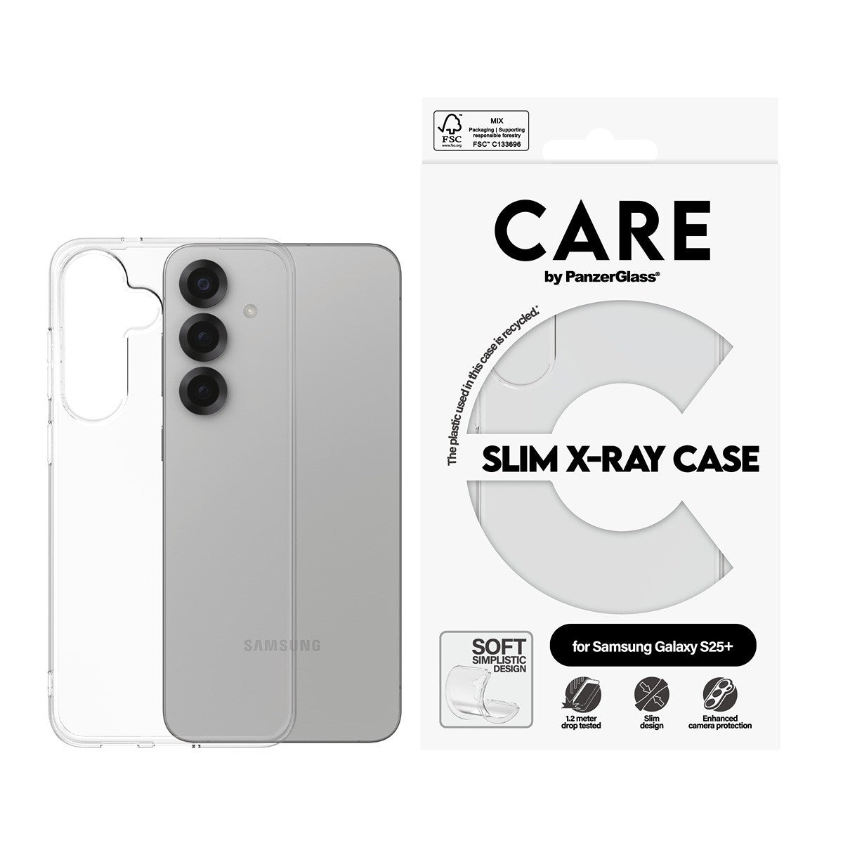 CARE by PanzerGlass Samsung Galaxy S25 Plus Deksel X-Ray Klar