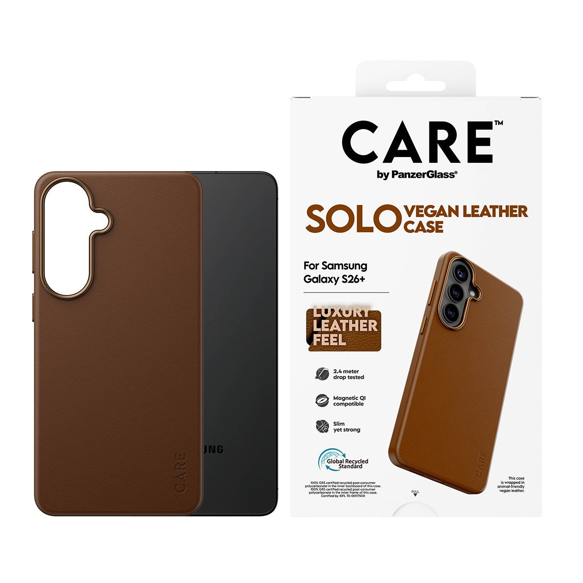 CARE by PanzerGlass Samsung Galaxy S26 Plus Deksel Solo MagSafe Brun