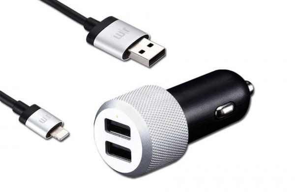 Just Mobile Billader Og Lightning Kabel Highway Max Svart Sølv