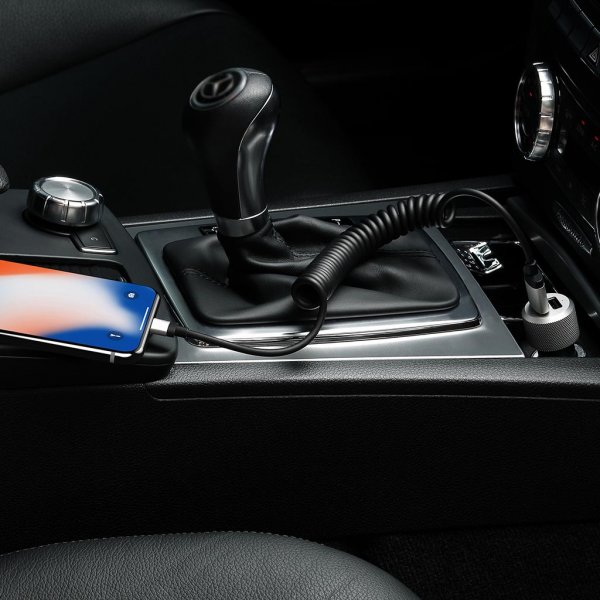 Just Mobile Billader Og Lightning Kabel Highway Max Svart Sølv
