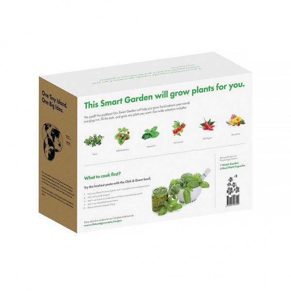 Click and Grow Smart Garden 3 Start pakke Mørk Grå